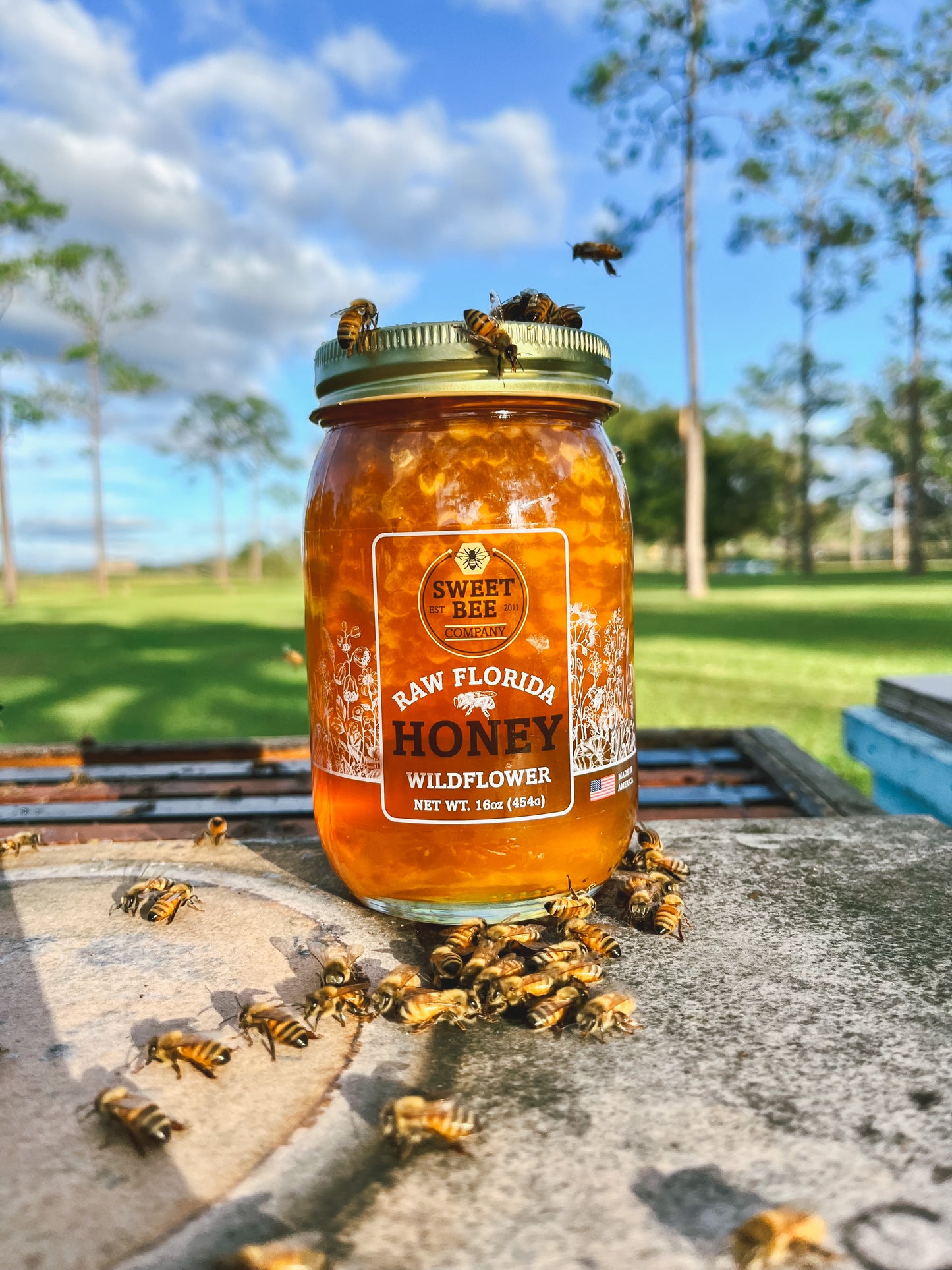 Wildflower Honeycomb Jar