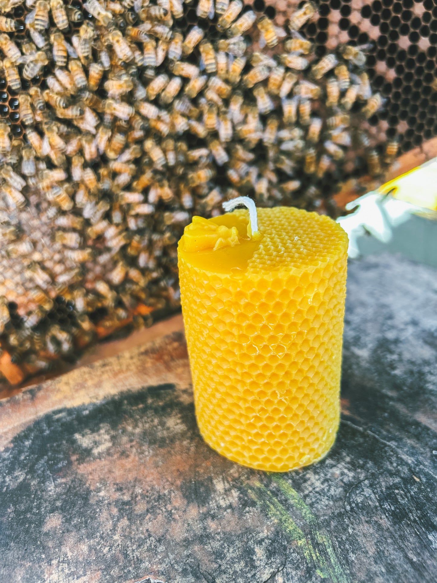 100% Pure Beeswax Pillar Candle